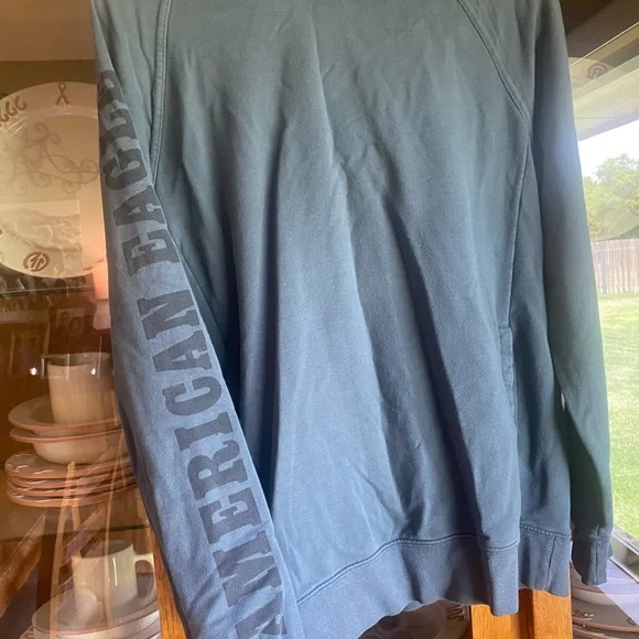 American Eagle Blue Hooded Sweatshirt - Picture 2 of 5